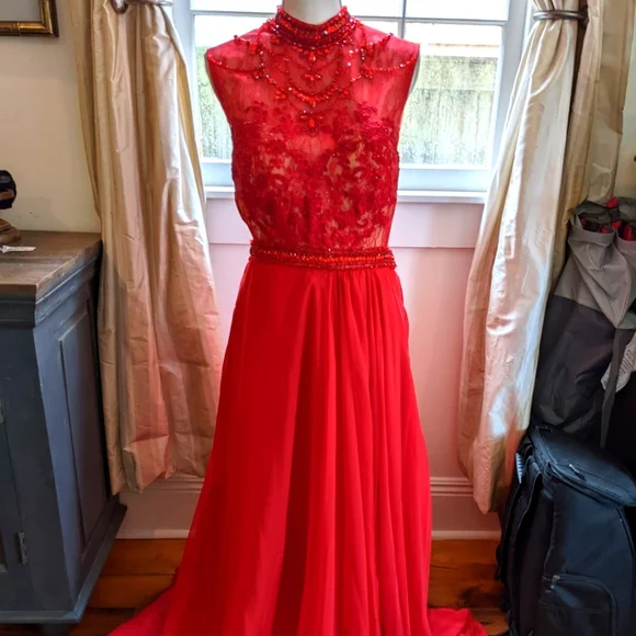 strapless open back dress Petal and Pup Women's GIA Pleated Halterneck Maxi Dress main image 1